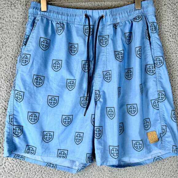 Brixton X Indenpendent Colab Shorts Trunks SIze Medium Cross Logo AOP - Picture 2 of 6